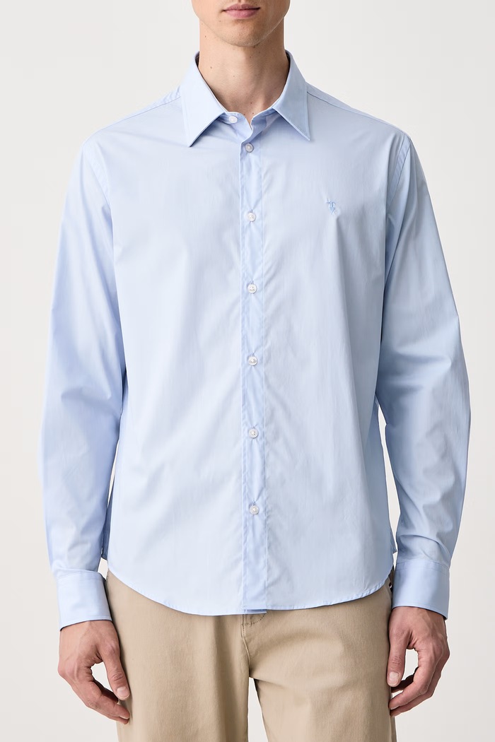 Koszula męska bawełniana Trussardi 5050N000092N niebieski