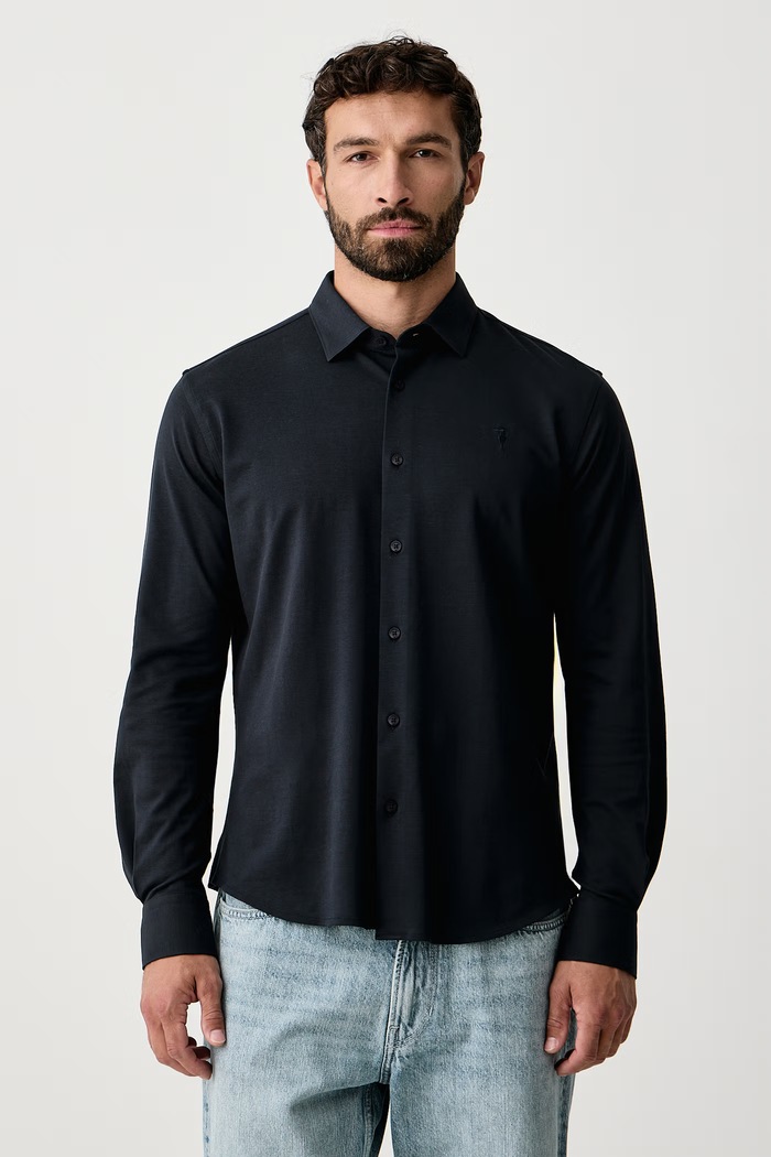 Trussardi Koszula męska bawełniana granatowy 58018000028N