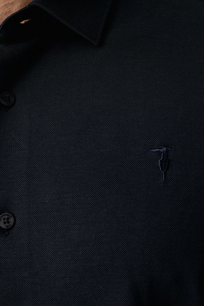 Koszula męska bawełniana Trussardi granatowy 58018000028N