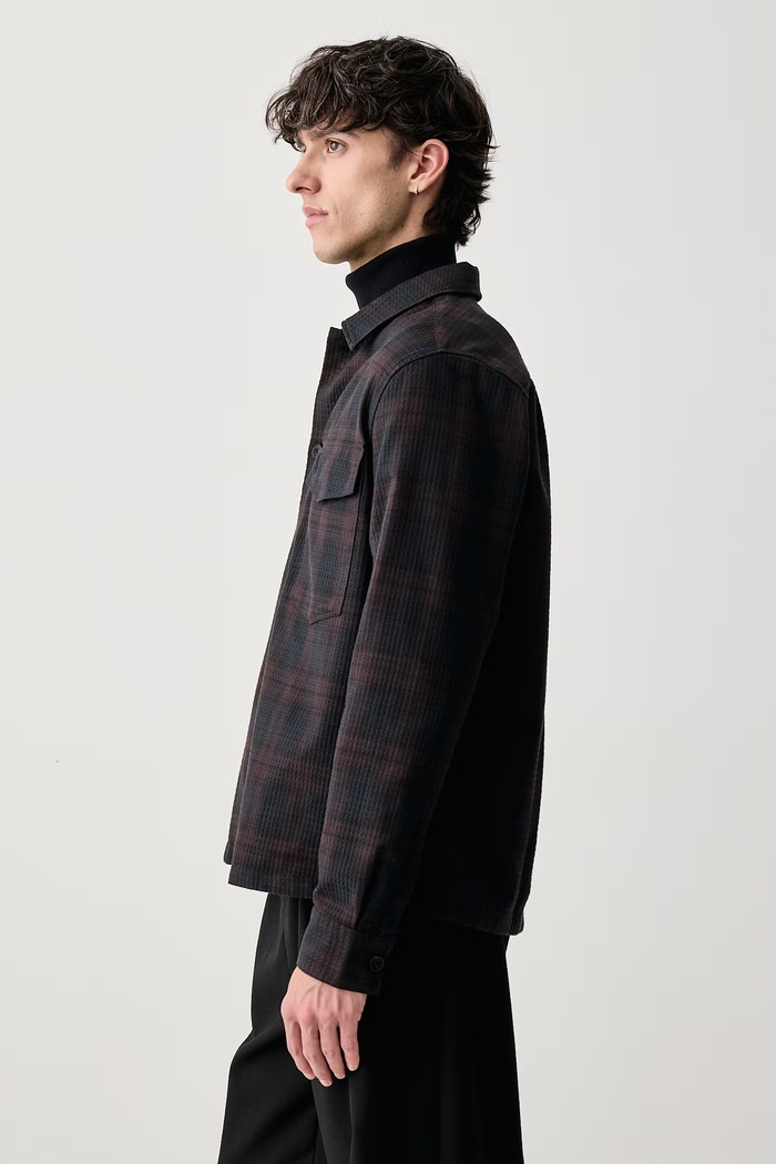 Koszula męska bawełniana Fred Perry M3321.608 granatowy