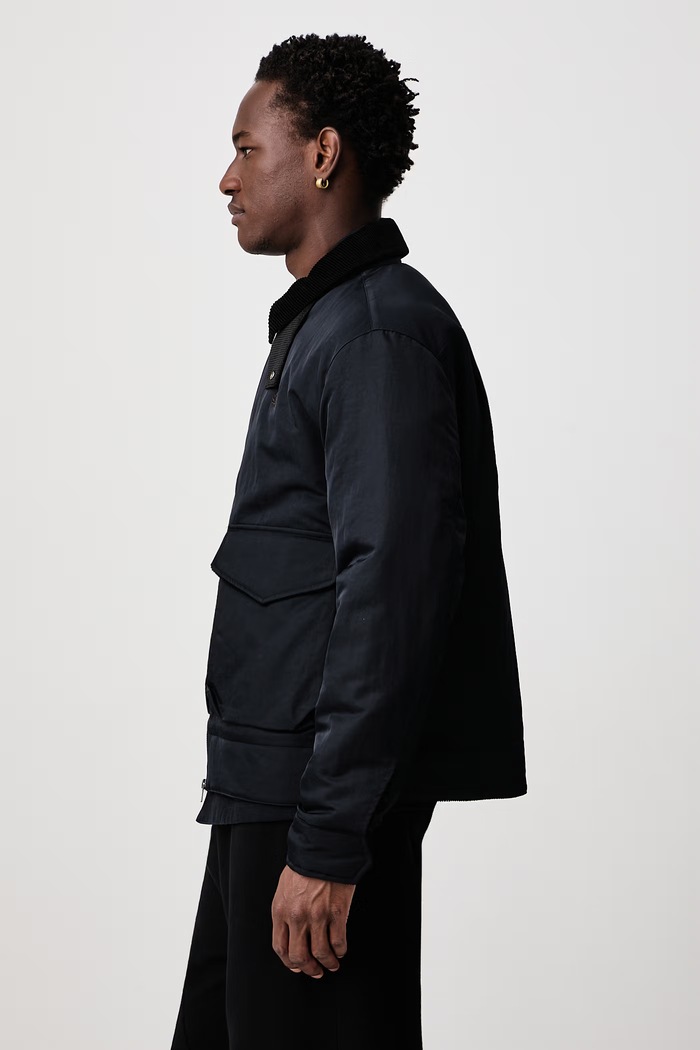 Koszula męska bawełniana Fred Perry M1701.608 granatowy