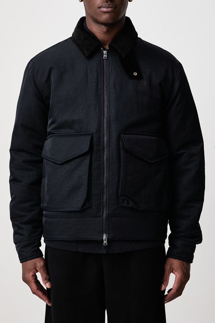 Koszula męska bawełniana Fred Perry granatowy M1701.608