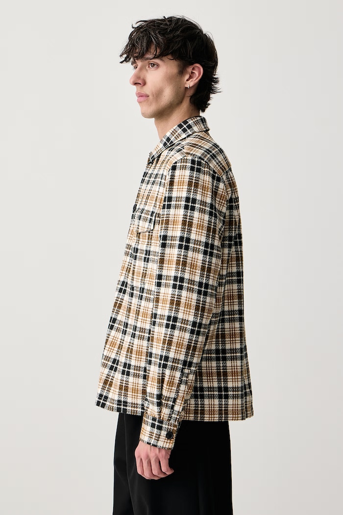 Koszula męska bawełniana Fred Perry M3321.560 beżowy