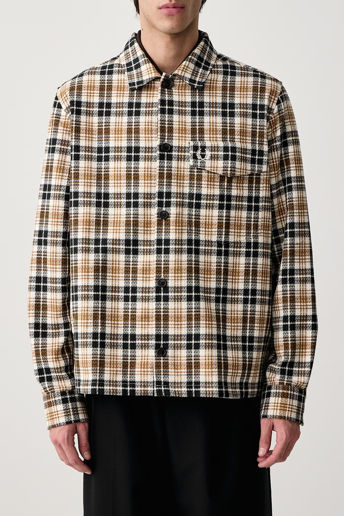 Koszula męska bawełniana Fred Perry beżowy M3321.560