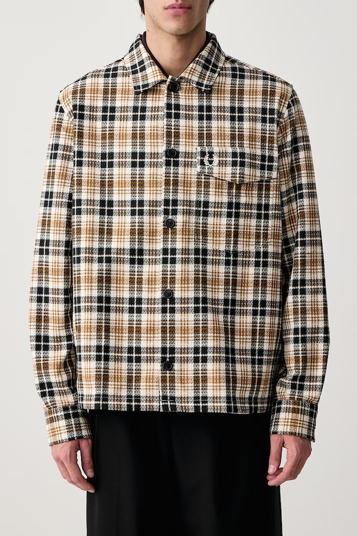 Koszula męska bawełniana Fred Perry beżowy M3321.560