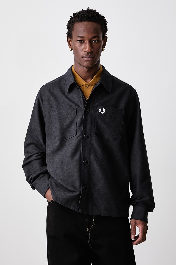 Fred Perry Koszula męska bawełniana szary M1723.948