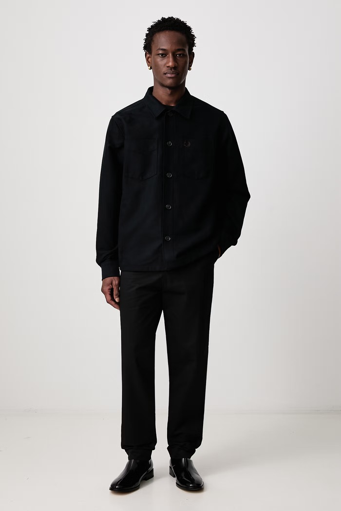 Fred Perry Koszula męska bawełniana M1723.184 czarny AW26