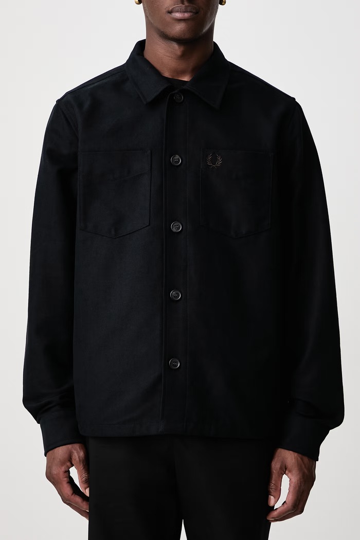 Koszula męska bawełniana Fred Perry czarny M1723.184