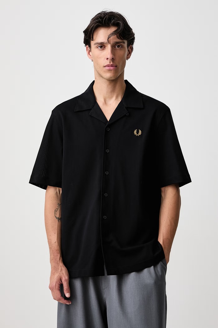 Fred Perry Koszula męska bawełniana czarny M1745.184