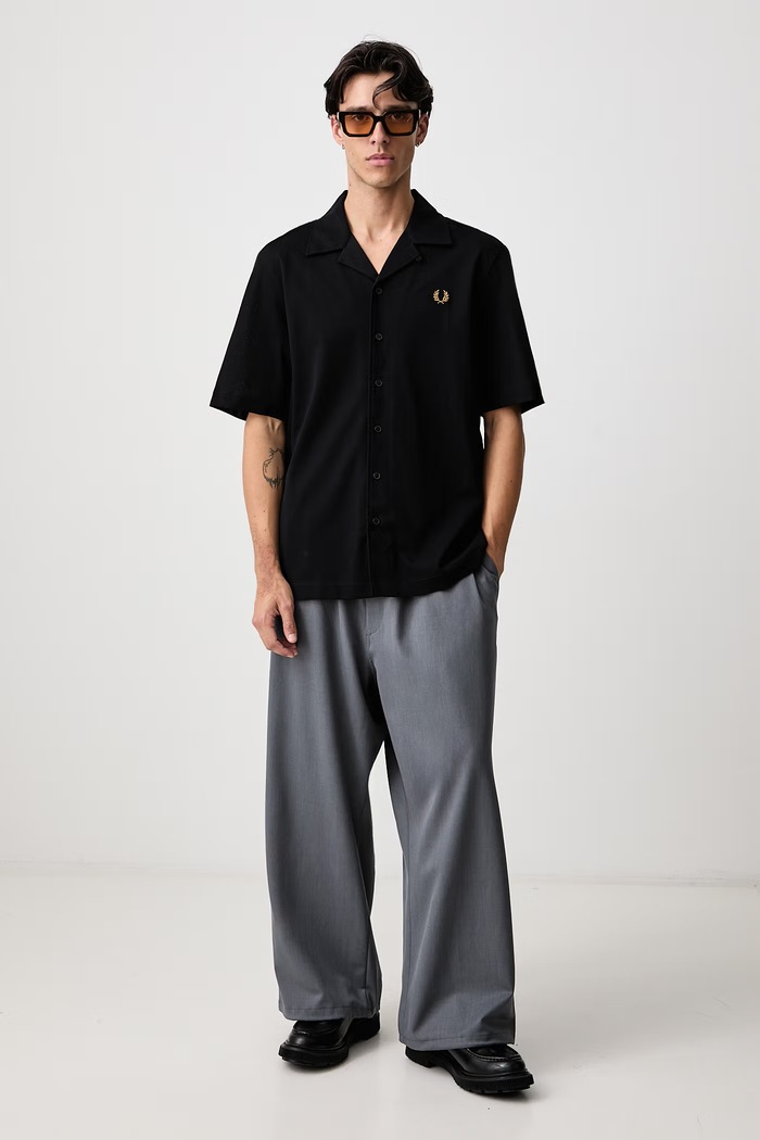 Fred Perry Koszula męska bawełniana M1745.184 czarny AW26