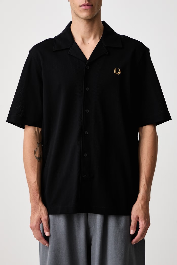 Koszula męska bawełniana Fred Perry czarny M1745.184