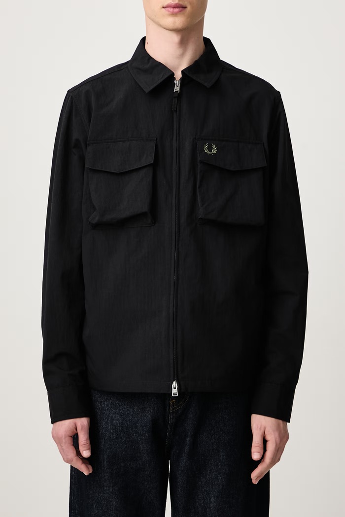 Krótka kurtka męska Fred Perry czarny M2402.184