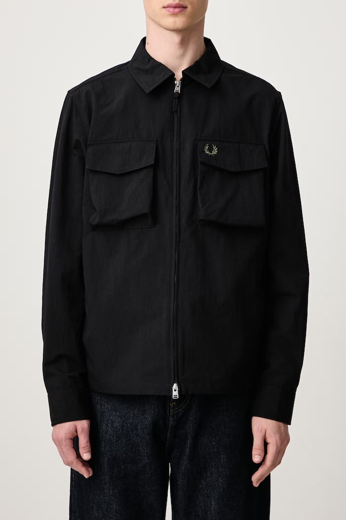 Krótka kurtka męska Fred Perry czarny M2402.184