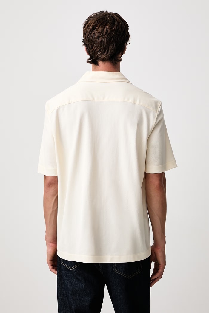 Odzież Fred Perry Koszula męska bawełniana M1745.170 beżowy