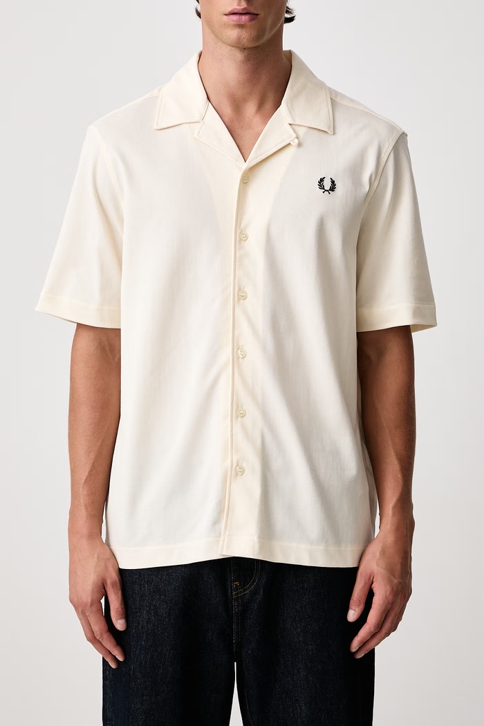 Koszula męska bawełniana Fred Perry beżowy M1745.170