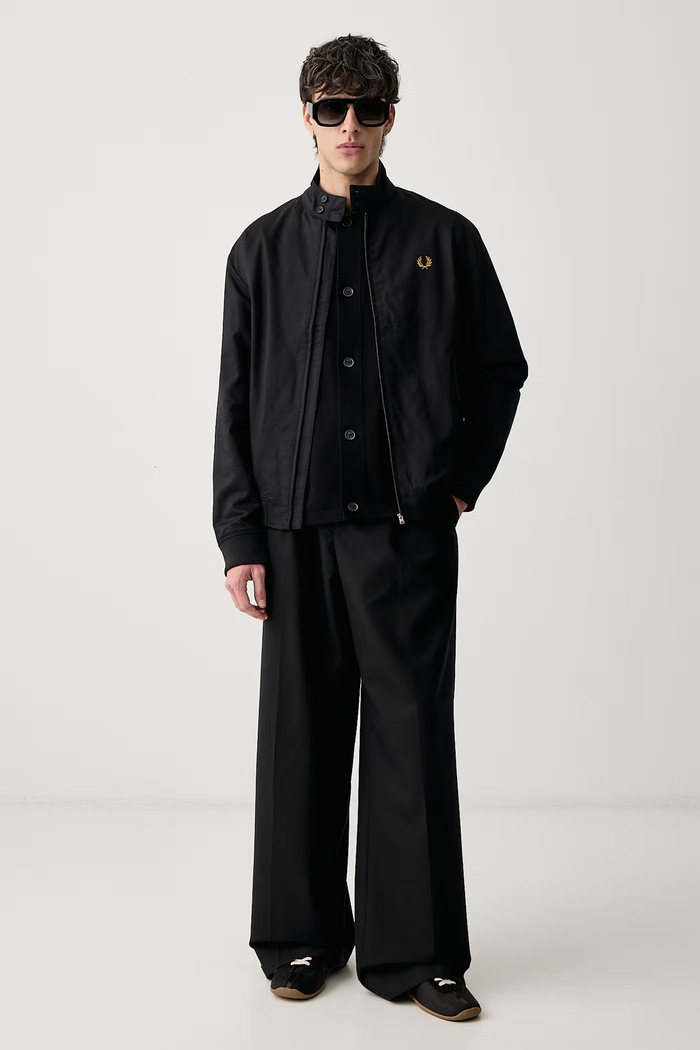 Fred Perry Kardigan męski bawełniany K3311.102 czarny AW26