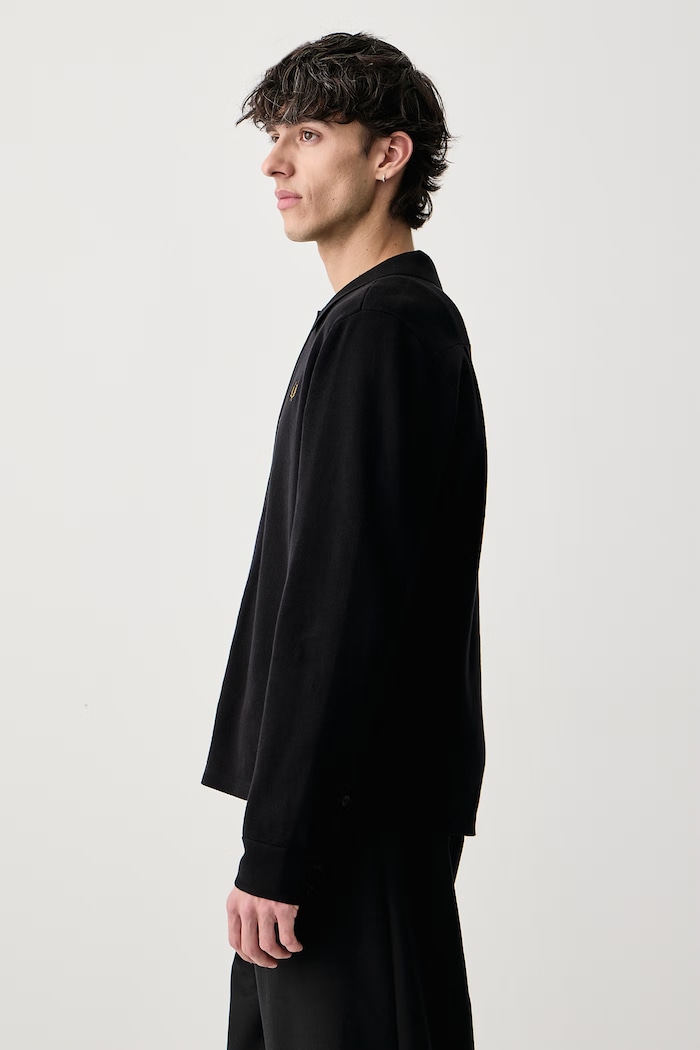 Kardigan męski bawełniany Fred Perry K3311.102 czarny
