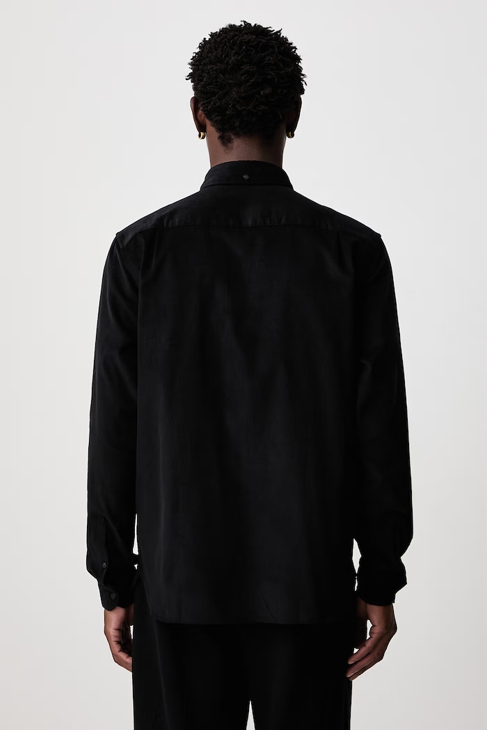 Odzież Fred Perry Koszula męska sztruksowa M3462.102 czarny