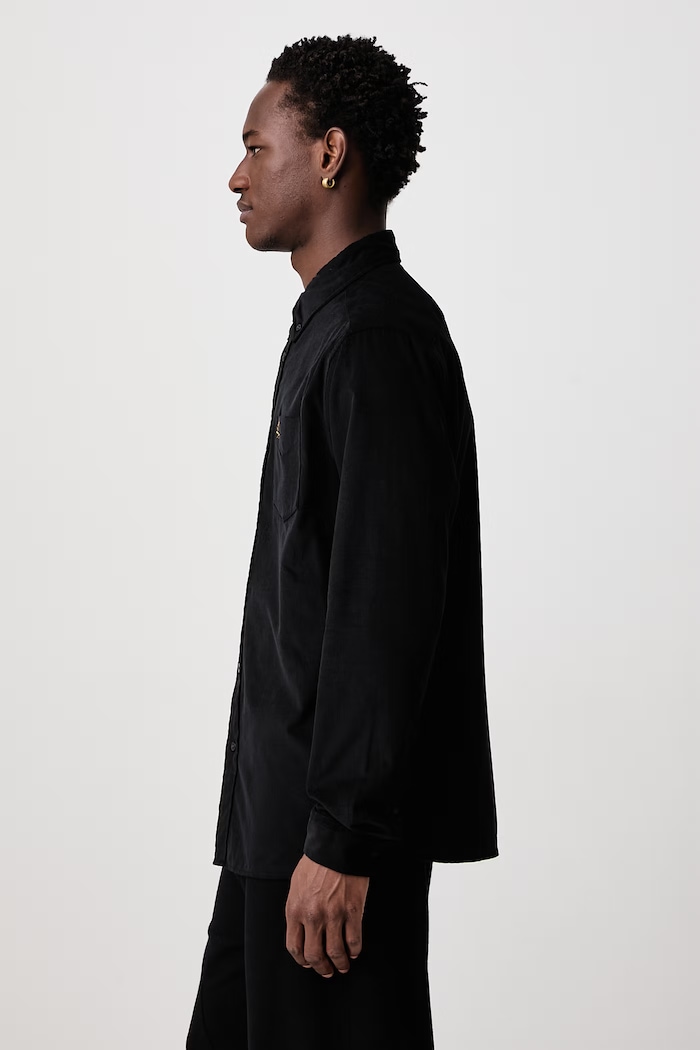 Koszula męska sztruksowa Fred Perry M3462.102 czarny