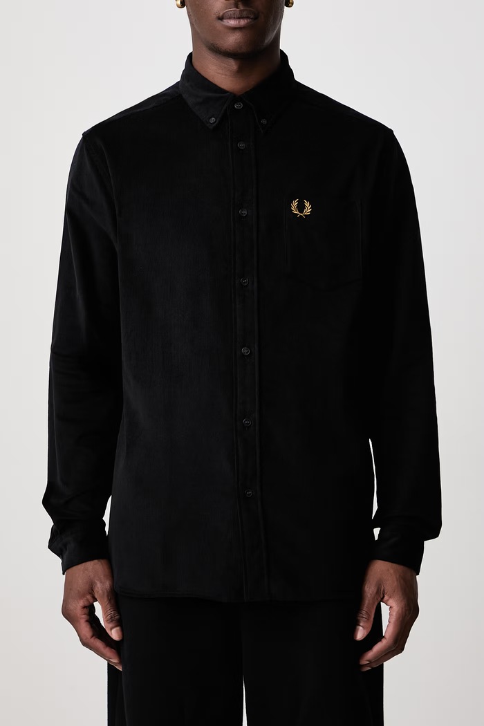 Koszula męska sztruksowa Fred Perry czarny M3462.102