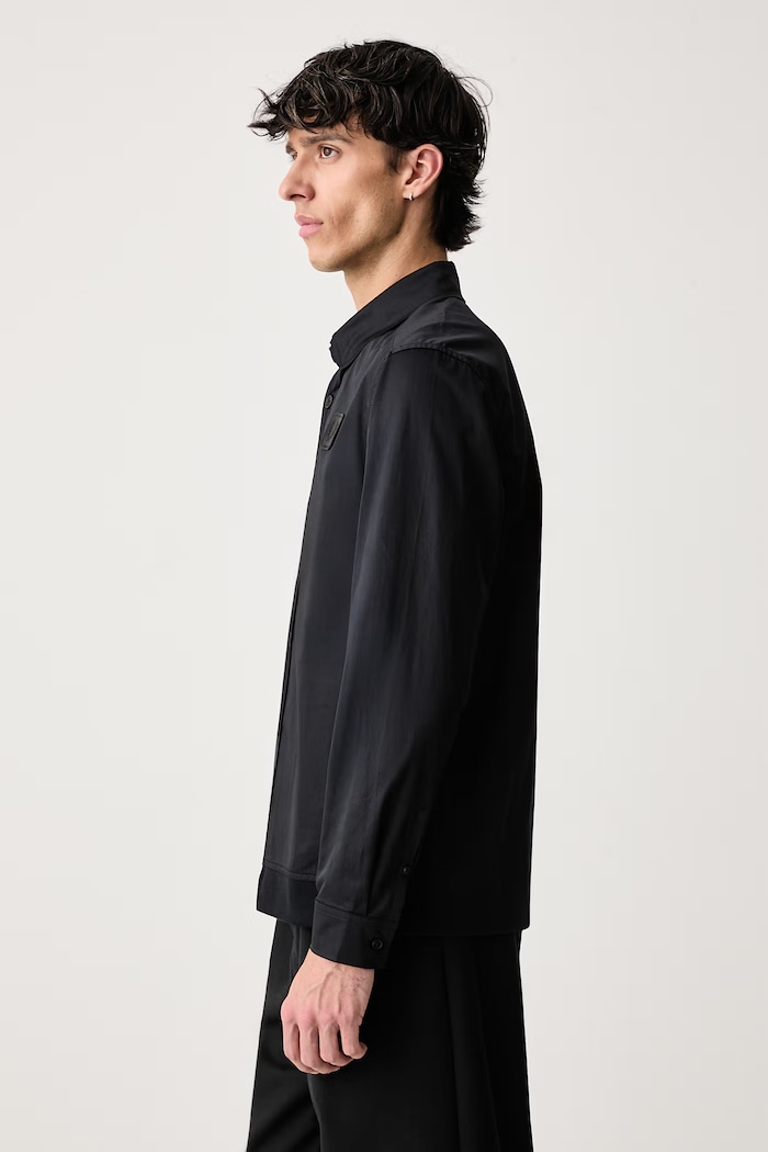 Koszula męska bawełniana Fred Perry M3381.102 czarny