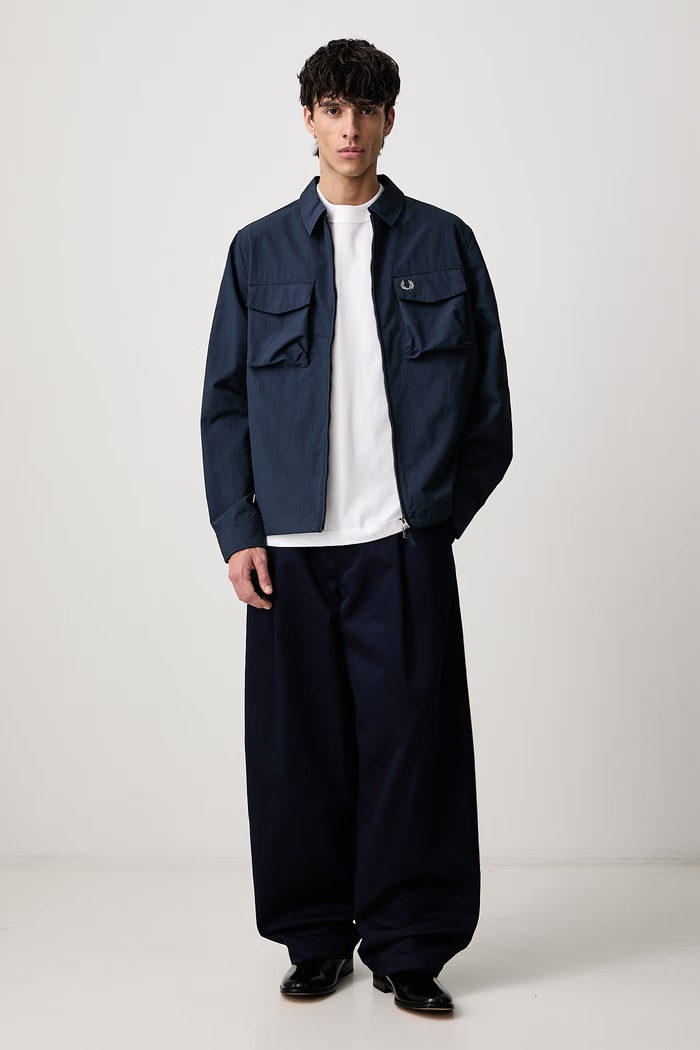 Fred Perry Kurtka przejściowa męska M2402.738 granatowy AW26