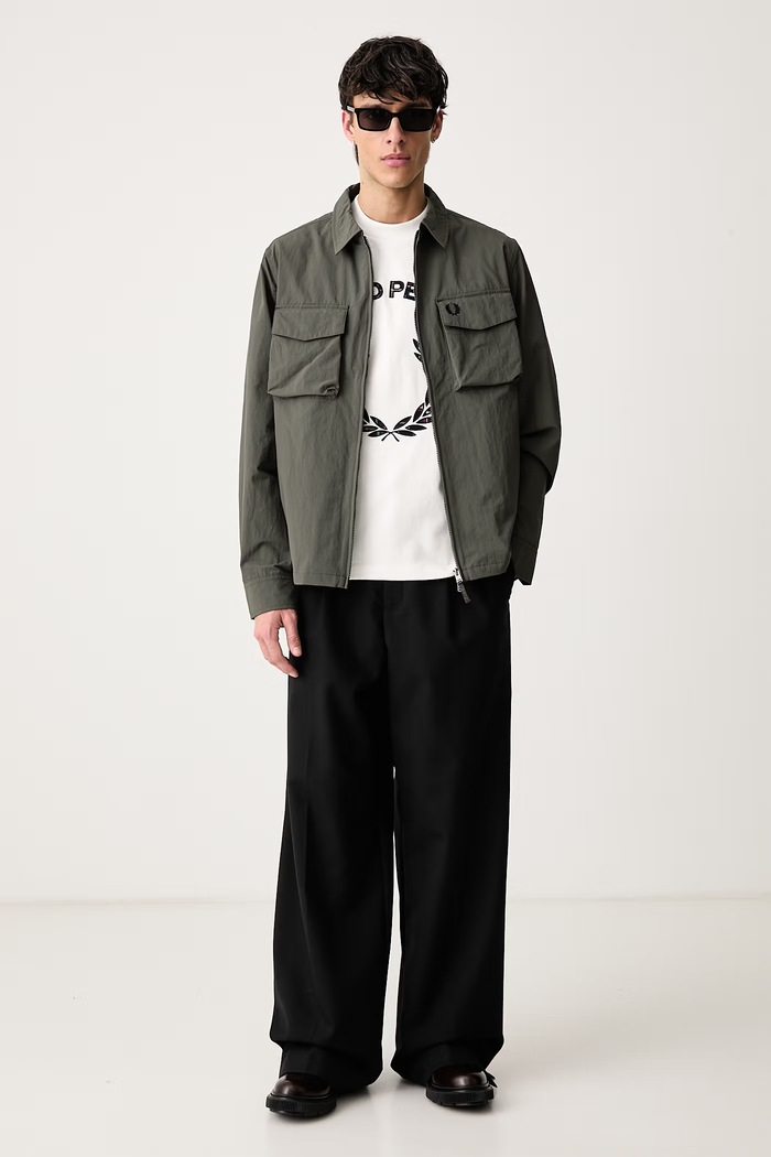 Fred Perry Kurtka koszulowa męska M2402.638 zielony AW26