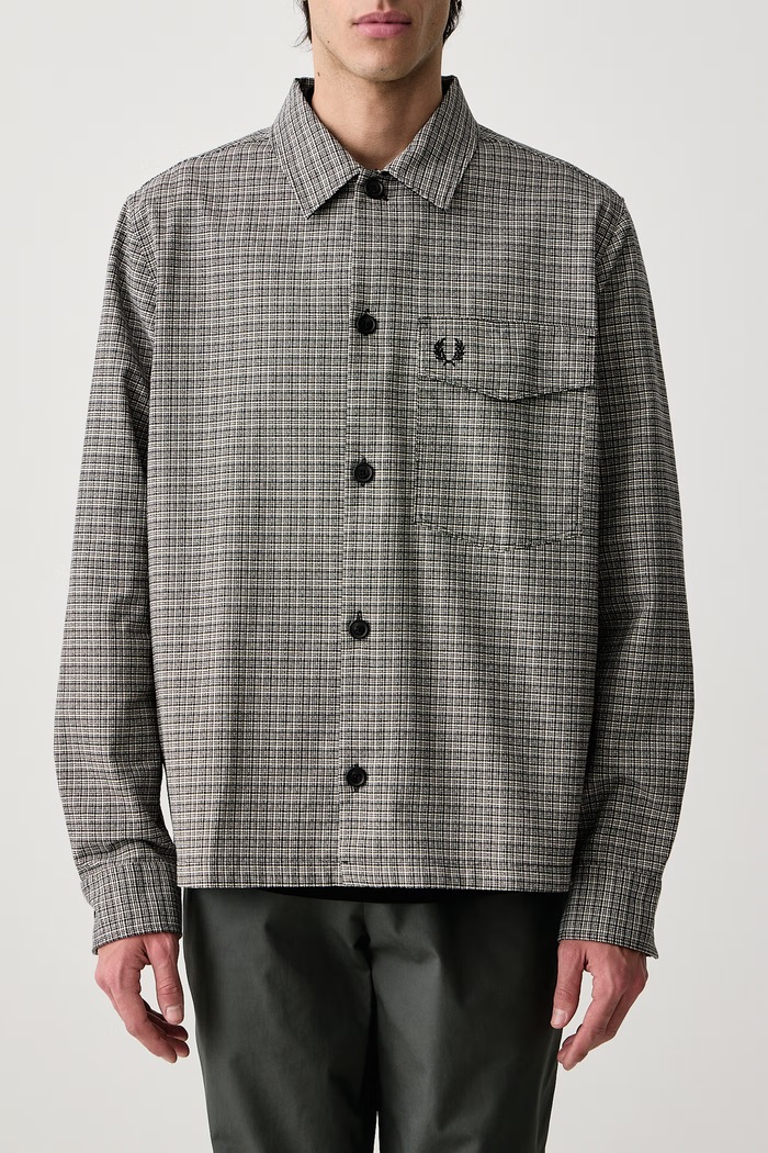 Koszula męska bawełniana Fred Perry M3320.68D czarny