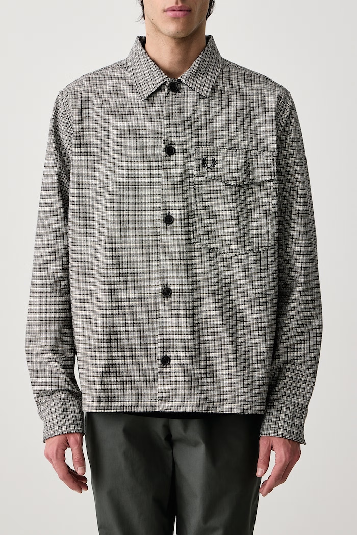 Koszula męska bawełniana Fred Perry M3320.68D czarny