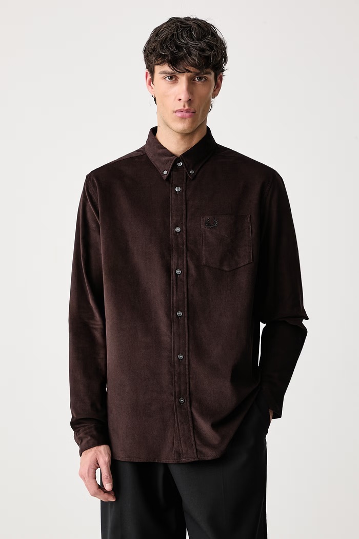 Fred Perry Koszula męska bawełniana brązowy M3462.33C