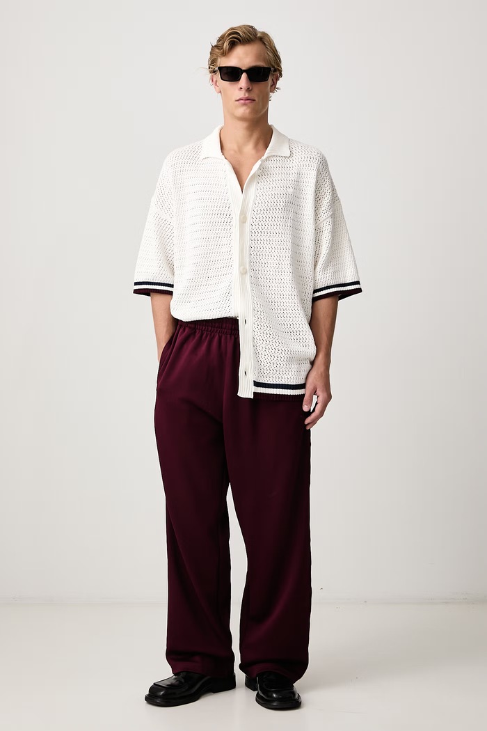 adidas Originals Crochet πουκάμισο βαμβακερό ανδρικό KR9096 λευκό AW26