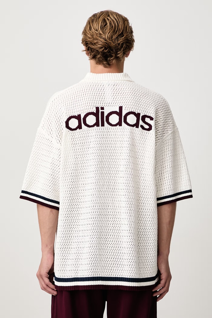 Ρούχα adidas Originals Crochet πουκάμισο βαμβακερό ανδρικό KR9096 λευκό