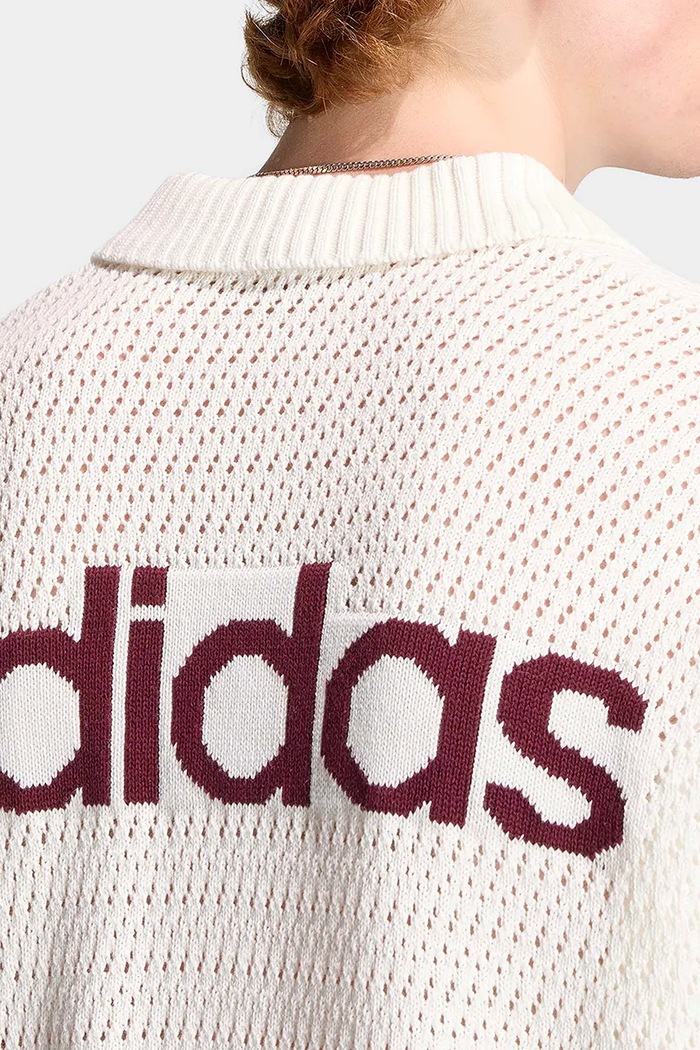Crochet πουκάμισο βαμβακερό ανδρικό adidas Originals λευκό KR9096