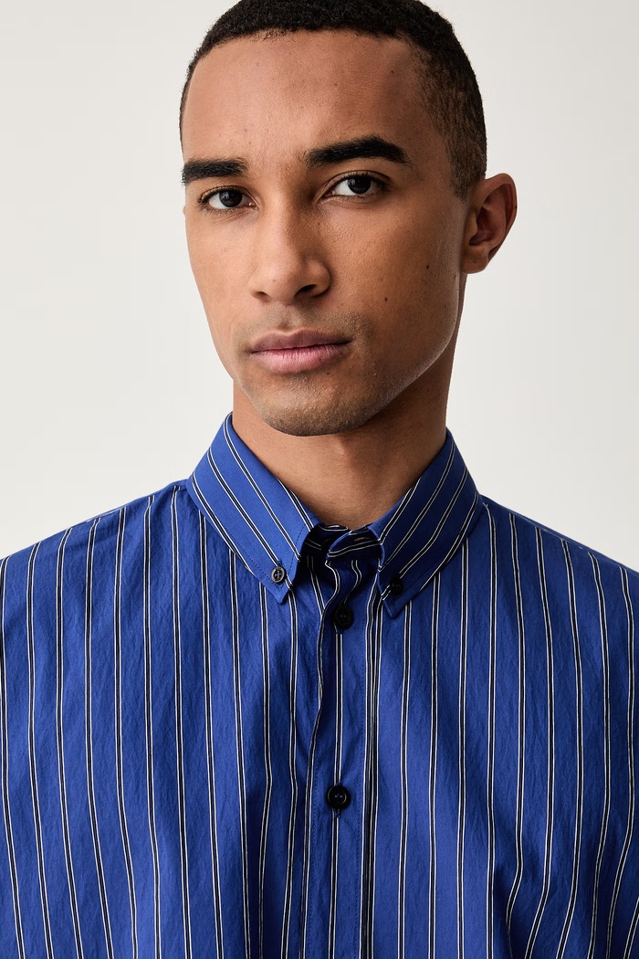 MSGM koszula męska z bawełną niebieski 4140ME11A.267504