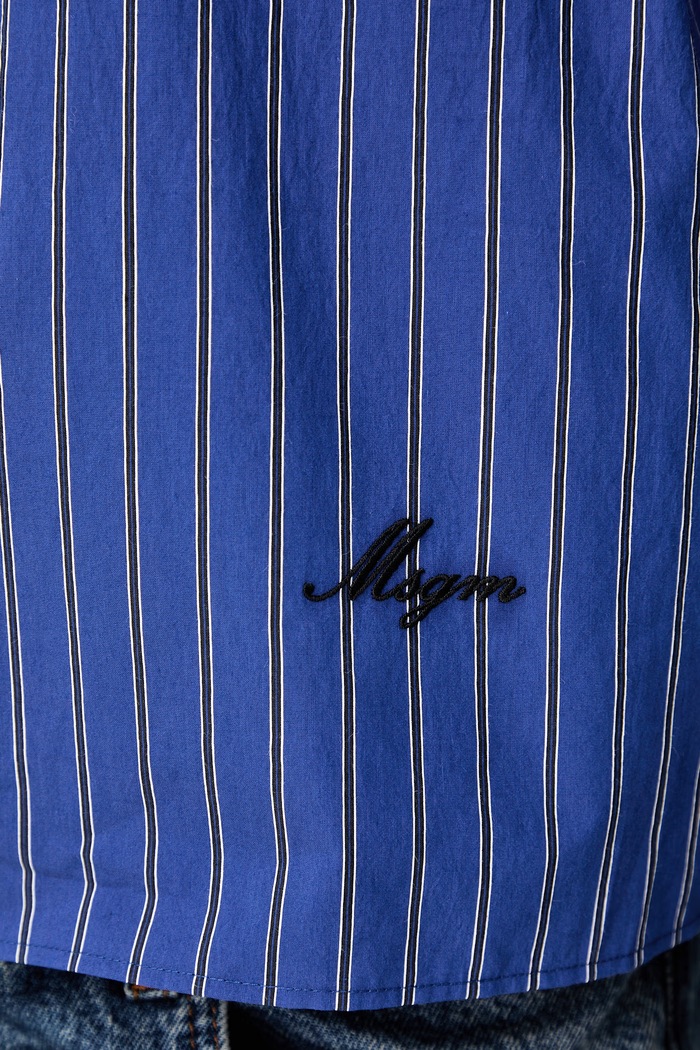 MSGM koszula męska z bawełną 4140ME11A.267504 niebieski