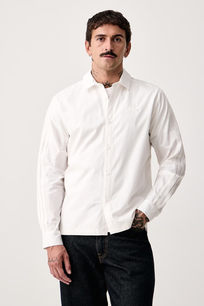 adidas Originals Camicia da uomo in cotone beige KR9727