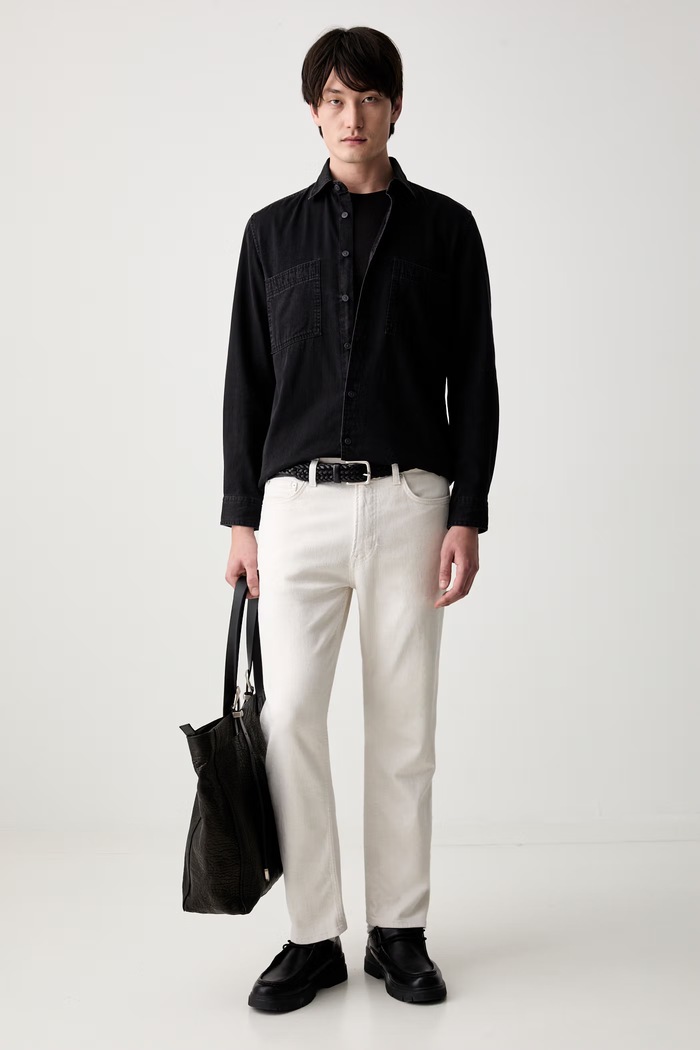 Marc O'Polo koszula męska bawełniana 5000011860 czarny AW26