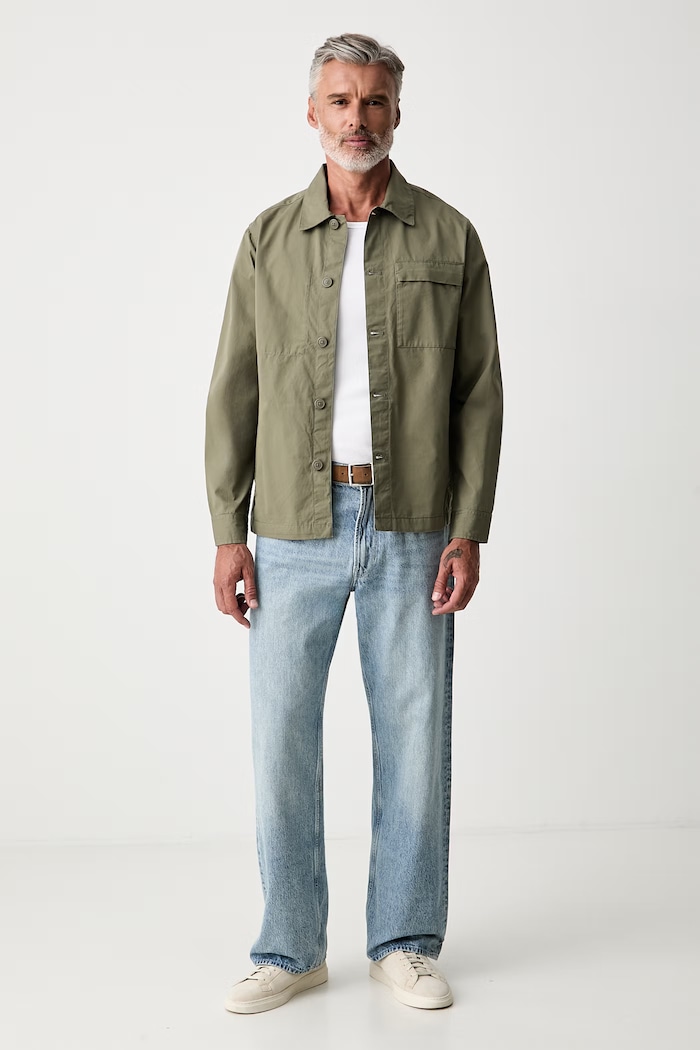 Barbour kurtka koszulowa męska bawełniana Sherburn MOS0479 zielony AW26