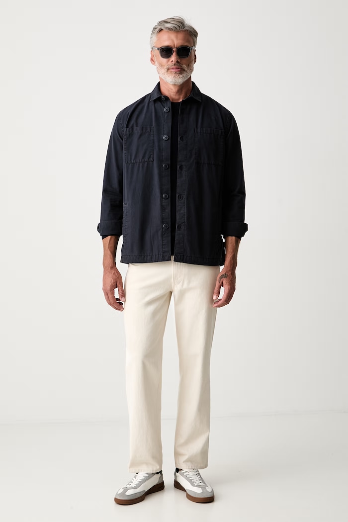 Barbour kurtka koszulowa męska bawełniana Rickfell MOS0428 granatowy AW26