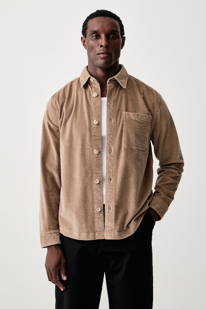 Joop! Camicia da uomo in cotone con elastan beige 30105354