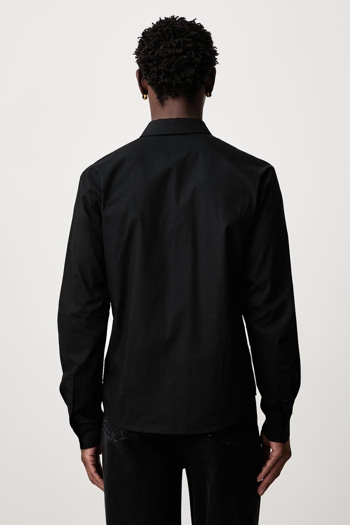 Abbigliamento HELIOT EMIL Camicia in cotone da uomo AW26.M.05.083 nero