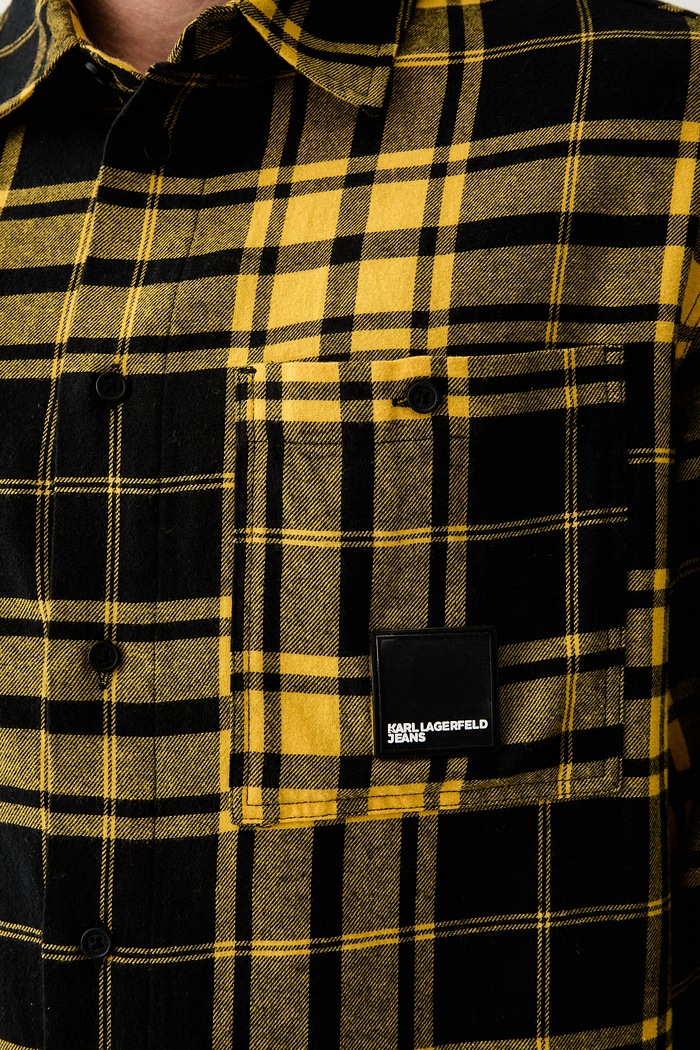 Karl Lagerfeld Jeans koszula męska bawełniana B3M16018 żółty