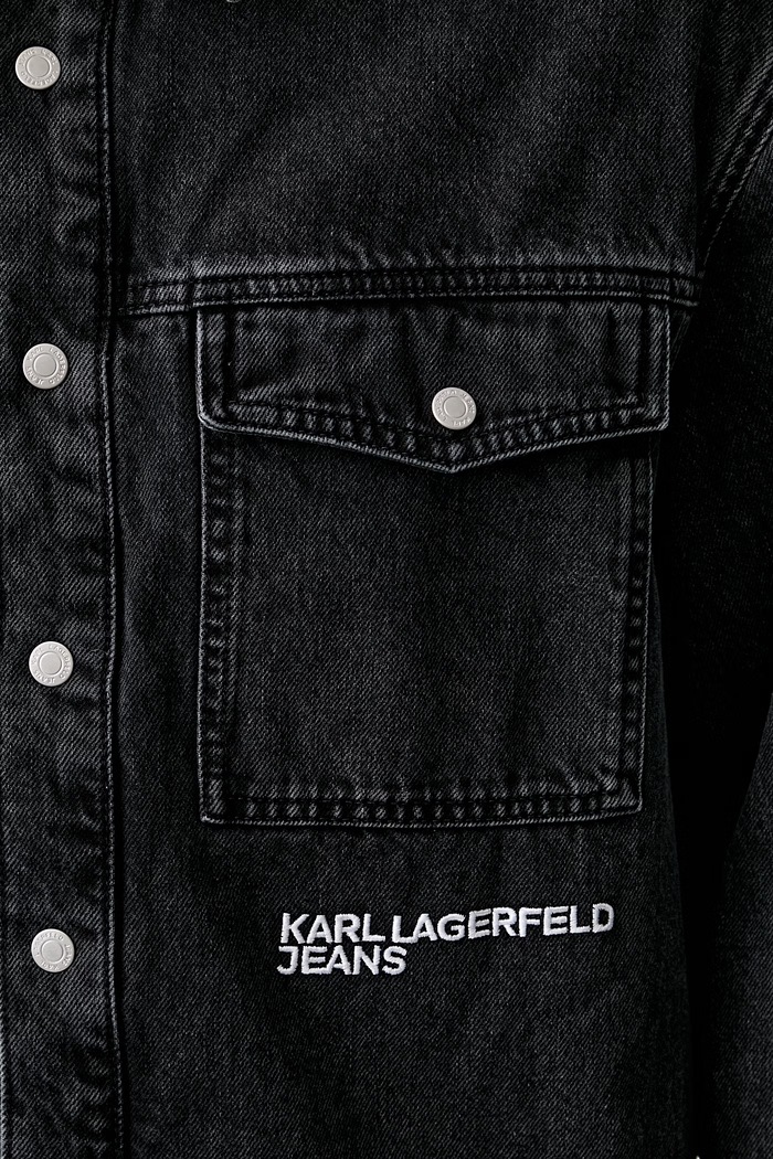 Karl Lagerfeld Jeans koszula męska jeansowa B3M16005 czarny