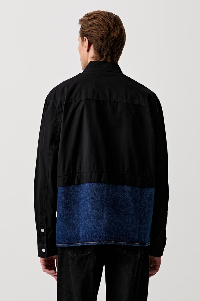 Odzież Karl Lagerfeld Jeans krótka kurtka męska bawełniana B3M16004 czarny
