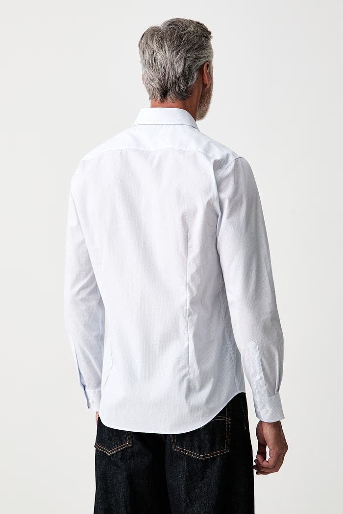 Odzież Tommy Hilfiger koszula męska bawełniana z elastanem MW0MW43756 niebieski