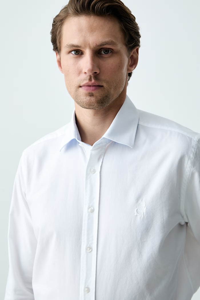Karl Lagerfeld koszula męska bawełniana biały 563784.605192