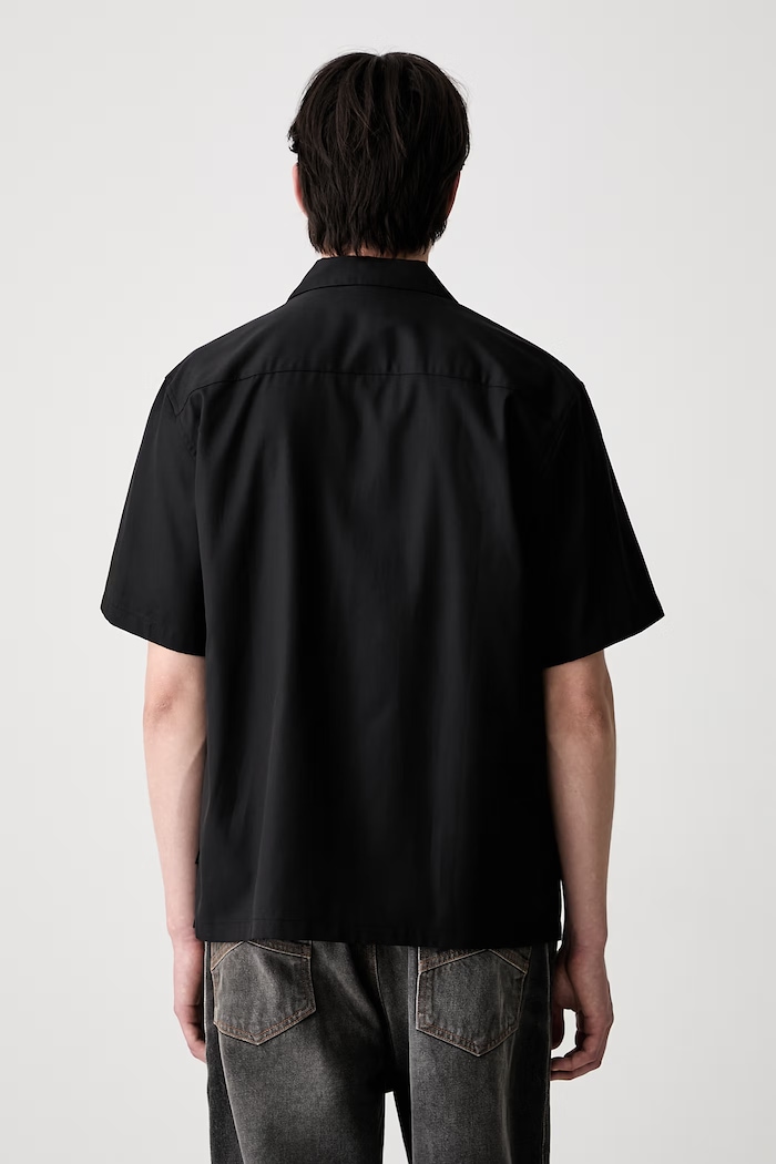 Odzież Carhartt WIP S/S Travon koszula z bawełną męska I036808 czarny