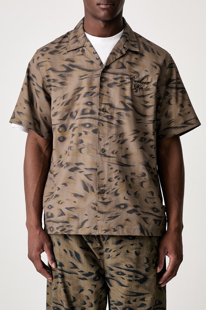 Carhartt WIP S/S Travon cămașă cu bumbac pentru bărbați multicolor I036808