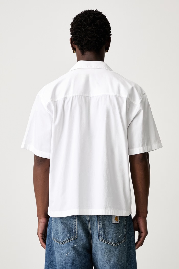 Odzież Carhartt WIP S/S Kendry koszula bawełniana męska I036809 biały