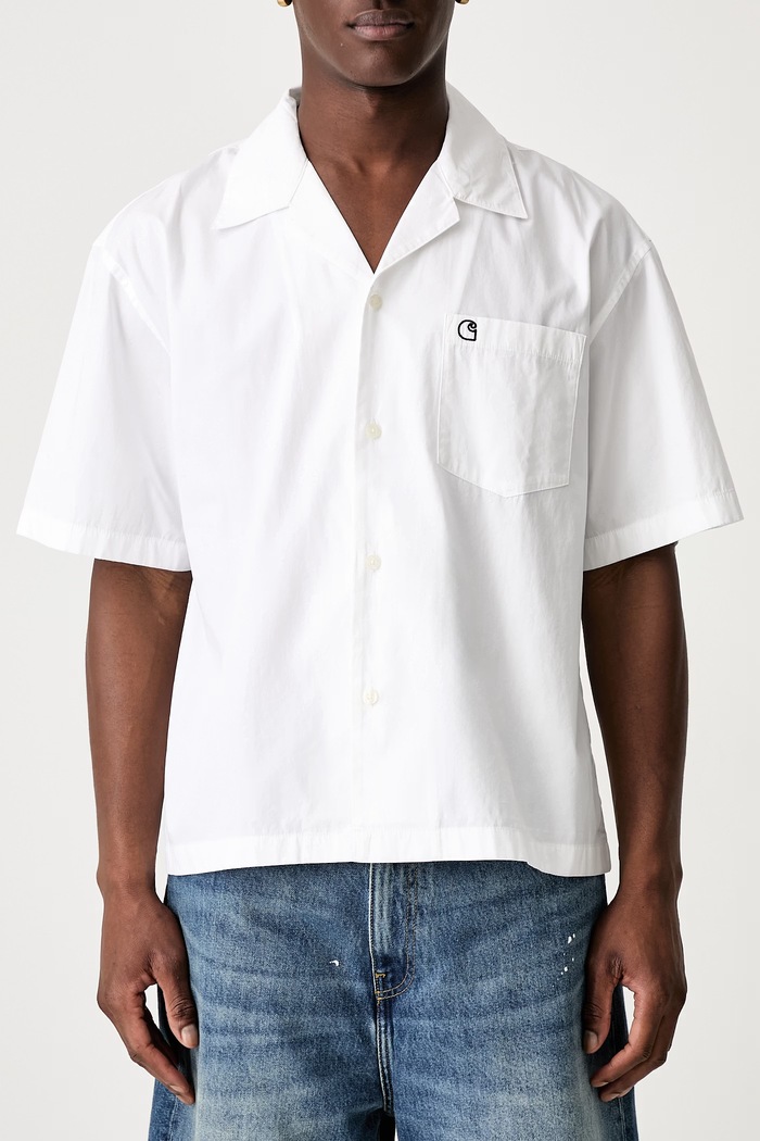 Carhartt WIP S/S Kendry koszula bawełniana męska biały I036809